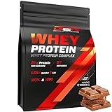 Whey Protein Pulver - 1000 g (Chocolate) - Mit Isolate Anteil - Instant lösliches Eiweiss Protein Pulver mit BCAA & EAA - German Elite Nutrition