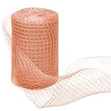 OFFCUP Kupfergitterrolle Schneckenschutz, 12.7cmx10m Kupferband Gegen Schnecken, Doppelschicht Kupferdraht Gartennetz Kupfer Netz Stopper, Schneckenzaun Kupfernetz für Schneckenabwehr, Mäuse Abwehr