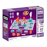NEWFUN elektrobaukasten für Kinder, Physik experimentierkasten mit 45 Schaltkreisblöcke, 100Experimenten Lernen Elektrizität, Lernspielzeug für Alter 7+