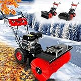 BRAST Kehrmaschine Benzin | Laubsammler Schneeschieber | 4,8kW(6,5PS) - 5,14kW(7PS) | viele Modelle | 80-100cm Arbeitsbreite | Elektrostart | Schnellwechsel-System | Schneeräumer | 3in1 Gerät