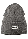 Levi's Herren Batwing Embroidered Slouc Strickmütze, Grau (Regular Grey 55), Einheitsgröße