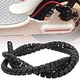 MasYosh Bremsleitungs-Spiralschlauch, Kabelschutzhülle mit Abriebfestigkeit und Ausgezeichneter Elastizität, Zum Schutz von Elektrorollerkabeln (Schwarz)