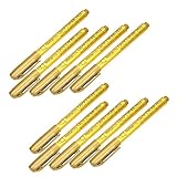GALPADA 10 Stück Teiliges Metallische Ölbasierte Permanent Paint Marker für Stoff Holz Flexible Pinselspitze Wasserfest Vielseitig für DIY Kunsthandwerk und Dekoration