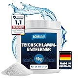 AGUALEVE® Teichschlammentferner 1kg *NEU* | bioverträgliche Reinigung von Schlamm, Laub & Ablagerungen ohne Schmermetalle | Made in Germany | für 20.000 Liter Teichwasser | Note 1,1