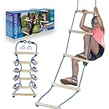 Schildkröt Jungle Ladder, Jungle Line Zubehör, 2,5 Meter Lange robuste Strickleiter, 6 hochwertige Holzsprossen, vielseitige Einsatzmöglichkeiten