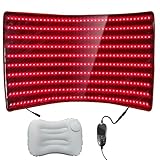 Bestqool Rotlicht-Therapiematte, Nahinfrarot-Lichttherapie, 96,9 x 61 cm, große Pads, Ganzkörper-Infrarottherapie für Muskeln, Erholung, Energie, Schmerzlinderung