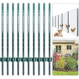 Thealyn U-Pfosten Set 10 Stück 152 CM für Gartenzäune Zaunpfosten, Robuste Metallpfosten Stahl für Hühnerställe, Gärten, Gärtnereien