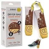 Sidas – Erwachsene Dryer Bag Cedar Wood Absorbiert Feuchtigkeit, Beseitigt schlechte Gerüche, natürlich Schuhtrockner, Wiederverwendbar, gelb, One Size