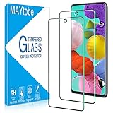 MAYtobe 2 Stück Schutzfolie für Samsung Galaxy A51 Schutzglas, HD Displayschutzfolie, Blasenfrei, Frei von Kratzern, 2.5D Rand, 0,33mm Ultra-klar, 9H Härte, Ultrabeständig