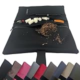 [9 Farben] NEUHEIT smokeshirt Tabaktasche original ZIPcure Aromaverschluss f. frischen Tabak Tabakbeutel f. alle Blättchen top Nylon Qualität, schwarz