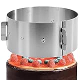 4smile Tortenring verstellbar hoch 10 cm - Edelstahl Backring verstellbar 16-30 cm - Formstabile Tortenform mit Arretierung zum Backen und für die Torten-Zubereitung