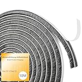 10M Bürstendichtung Selbstklebend, 9 mm(B) x 23 mm(D),Bürstendichtung für Rolladen,Schiebetür,Fenster,Tür,Kleiderschränk,Türdichtung Bürsten,Insektenschutz