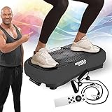 Miweba Sports Fitness 2D Vibrationsplatte MV100 | 3 Jahre Garantie - 250 Watt - 3 multidimensionale Vibrationszonen - Oszillierend - Abnehmen - Fettverbrenner - Fitnessgeräte für Zuhause (Grau)