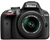 Nikon D3300 SLR-Digitalkamera Kit (24 Megapixel, 7,6 cm (3 Zoll) TFT-LCD-Display, Live View, Full-HD) inkl. AF-S DX 18-55 VR II Objektiv schwarz