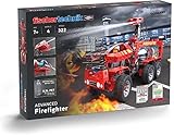 fischertechnik 564069 Advanced Firefighter – Bausatz für Kinder ab 7 Jahre, Experimentierbaukasten mit Feuerwehrauto & Spritzfunktion, fördert technisches Verständnis, Schwarz, Mittel