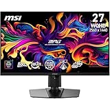 MSI MPG 271QR QD-OLED X50 Gaming Monitor 27 Zoll WQHD – Quantum Dot OLED 2560 x 1440, 500 Hz / 0,03 ms, DisplayHDR True Black 500, AI Care Sensor, HDMI 2.1, DP 2.1a, USB C (98 W PD), Schwarz