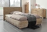 Wolf Möbel Rattanbett Round 180x200cm Rattan Doppelbett Bettgestell aus Massivholz Bett Korbbett Rattan-Geflecht Ehebett Natur Naturprodukt natürliches & geflochtenes Design leicht & robust