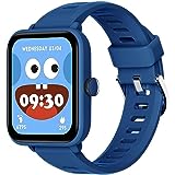 BIGGERFIVE Smartwatch Kinder, Fitness Tracker Uhr Digitale Fitnessuhr mit Schrittzähler, 24/7 Puls, 5ATM Wasserdicht, Schlaf-Monitor, Wecker, Puzzle-Spiele, 1,5' HD-Touchscreen für Mädchen Jungen 3-14