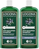 LOGONA Naturkosmetik Anti-Schuppen Shampoo für natürlich gesundes Haar, Geeignet für schuppige Kopfhaut, Haarshampoo mit veganer Formel aus Bio Wacholderöl, 1 x 250 ml (Packung mit 2)