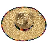 Authentischer Mexikanischer Sombrero Für Feste Veranstaltungen, Leichter Bequemer Hut Mit Traditionellem Besatz Für Erwachsene