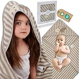 sei Design Dein Bio KAPUZENTUCH aus 100% Bio Baumwolle für Babys, Kapuzenbadetuch Kapuzenhandtuch für Neugeborene, ideal als Badeponcho Kuscheldecke - Handtuch für zarte Babyhaut ab 0+ Monaten 80x80