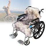 Sitzkissen aus natürlicher Wolle, echtes medizinisches Schaffell-Fleecekissen für Rollstühle, Autos, Zuhause – bequeme Auflage für alle Stuhltypen