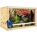 ITA Holz Terrarium 100x60x60 cm mit Seitenbelüftung & Integriertem Hygrometer - Holzterrarium aus OSB-3 Platten - Terrarien für Reptilien, Schlangen, Amphibien - EU Produkt, FSC Zertifiziert