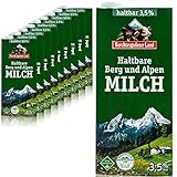 Generisch Berchtesgadener Land - 10er Pack H-Vollmilch 3,5% in 1 Liter Packung - Haltbare Milch von Höfen aus der Berg- und Alpenregion (Bergbauernmilch)