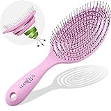 marQus Bio Haarbürste ohne Ziepen mit einzigartiger Doppelspiralfeder und noch mehr Borsten zur optimalen Druckverteilung und Pflege, Entwirrbürste für jeden Haartyp, 1 Stück, Farbe Blush Pink