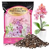 GOTVUGE Orchideen-Pflanzsubstrat 2L, bestehend aus Orchideenrinde und Perlit, ideal für Einpflanzen, Umtopfen, Gute Drainage, Luftzirkulation und Wurzelbelüftung