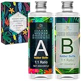 Flüssiges Silikon Kautschuk - 600g Lichtdurchlässiger Silikon Zur Formherstellung - Einfaches 1:1 Verhältnis Für DIY Harzformen, Guss, Handwerk Und Basteln