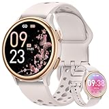 Sanorum Smartwatch Damen, 1.27' HD Voll Touchscreen Armbanduhr mit Telefonfunktion Menstruationszyklus 24/7 SpO2 Herzfrequenzmonitor Fitness Tracker IP68 iOS Android Grau