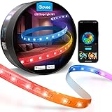 Govee RGBIC LED Strip Light, Aufgerüstete RGBIC Technologie, WiFi LED Strip 5m M1, Alexa kompatibel, Musik Sync, Segmentcontrol, Smarte LED Streifen geeignet für Schlafzimmer