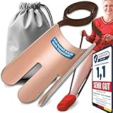 Premium Sockenanziehhilfe mit extra langen Bändern – 2-in-1 Strumpfanziehhilfe inkl. Aufbewahrungsbeutel – reißfest & rutschfest – ideal für Senioren, Schwangere, Reha und nach Hüft- & Knie-OPs
