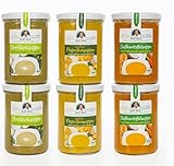 Intervallfasten mit neuen veganen Bio-Suppen von Ralf Moll® Fastensuppen | 6x 380ml Bio-Suppen im Glas | Ideal für Fastenkur Scheinfasten und Souping | mit Gelbe-Paprika, Brokkoli, Süßkartoffel