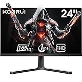 KOORUI Monitor 24 Zoll, Full-HD Gaming Monitor PC Bildschirm VA 1ms 165Hz Monitor, DCI-P3 85%, AdaptiveSync Technologie, 2 x HDMI, DisplayPort, Einstellbare Neigung, Schwarz