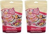 FunCakes Deco Melts Himbeergeschmack - Dip, Drip, Dekorieren! In der Mikrowelle schmelzen und in jede Form gießen. Machen Sie Süßigkeiten, dekorieren Sie Kuchen, Kekse und Cupcakes! AZO frei. 250 g