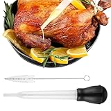 Bratenspritze, Bratensaftspritze, Truthahn-Bratenspritze Zum Kochen, Turkey Baster Soße Spritze 26.5cm Länge Für Thanksgiving Kochen Braten Truthahn Rind Schweinefleisch BBQ, mit Reinigungsbürste