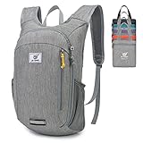 SKYSPER 10L Faltbarer Rucksack Ultraleicht Tagesrucksack Wasserfest Daypack Reiserucksack Wanderrucksack für Wandern Reisen Städtetrips