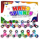 SCIONE 12er Pack Fidget Spinner - Premium Stressabbau-Set für Kinder (6,3 cm) | Farbige Finger Spinner | Fidget Toys für Konzentration & Angstlinderung | Ideal als Klassenraumgeschenke & Partybeutel