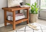 Destiny Badhocker SPA & Living Saunabank mit Ablagefach 60x35x45 cm Teak