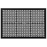 QJBSAVVA Gummi Fußmatte 60x90 cm Schwarz, robuste Schmutzfangmatte mit Drainagelöchern, rutschfeste Türmatte für Eingangsbereich, Küche, Flur und Outdoor-Bereich
