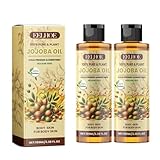 2PC Bio-Jojobaöl, 100% Natürliches Hautöl - Körperöl - Natürliches Körperöl, 100% Pflanzenextrakt, Hautpflegend, Anti-Aging-Öl, zusatzstofffreies Körperöl