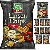 Funny-frisch Linsen Chips Paprika Style Chips Cracker 90 gramm x 10 Stück