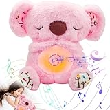 HBSFBH Schlummer Otter, Schlummer Koala Kuscheltier, Schlummer Otter Kuscheltier, Schlummer Otter-Spielzeug mit Atembewegung und Musik, Schlummer Otter mit Herzschlag, Babyparty Weihnachten Geschenke