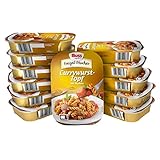 Buss Freizeitmacher - Deftiger Currywurst-Topf mit Paprika und Nudeln - in pikanter Curry-Sauce - 12 x 300 g