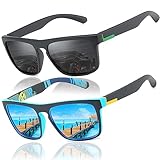 LEDING&BEST Sonnenbrille für Herren Damen Polarisierte/Radfahren Golfen Fahren Angeln Klettern Vintage-Brille Outdoor-Sportarten Strand Sonnenbrillen