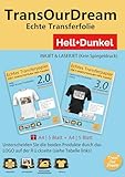TransOurDream A4X (5+5) Blatt+1 A3 Silikonpapier, Echte Transferfolie Bügelfolie Hell+Dunkel Inkjet/Laser, T-Shirt Transferpapier (durchscheinend +Weiss Folie), für Textilien, Textilien Aufbügeln