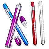 Tofficu 4 Stück Diagnostik Stiftlichter für Krankenschwestern Wiederverwendbare LED Pupillenleuchten Leicht Kompakt für Ärzte Medizinisches Personal