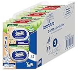 Tempo Toilettenpapier, feucht, sanftundsensitiv Trio-Pack (18 Packungen x je 42 Blatt), Großpackung, 1 kg